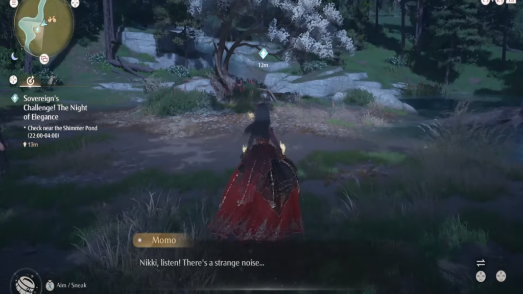 Woman walking towards a tree Infinity Nikki - How to Beat Banshee (Sovereign of Elegant Guide)