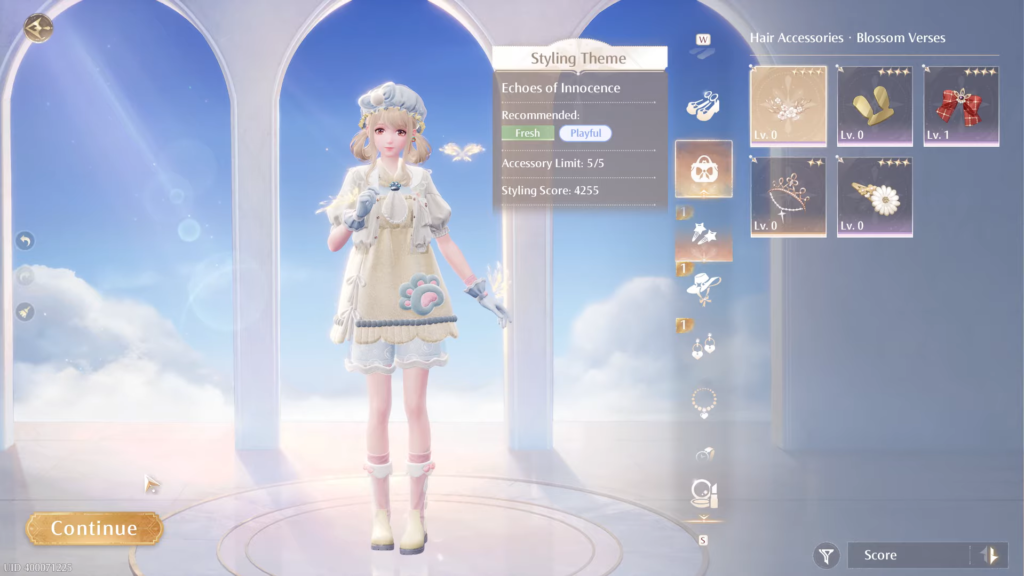 Infinity Nikki- Styling Challenge Theme Echoes Of Innocence