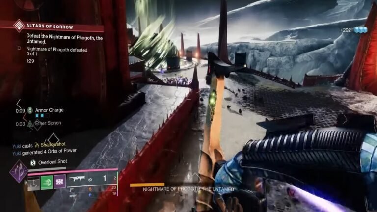 A player completing the Packed Lunch quest in the Altars of Sorrow in Destiny 2