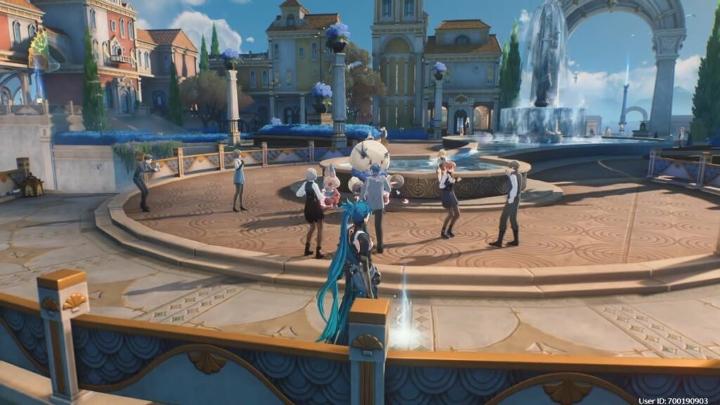 A player observing a Plushie Squad in the Adventures in the Water City quest in Wuthering Waves 2.0