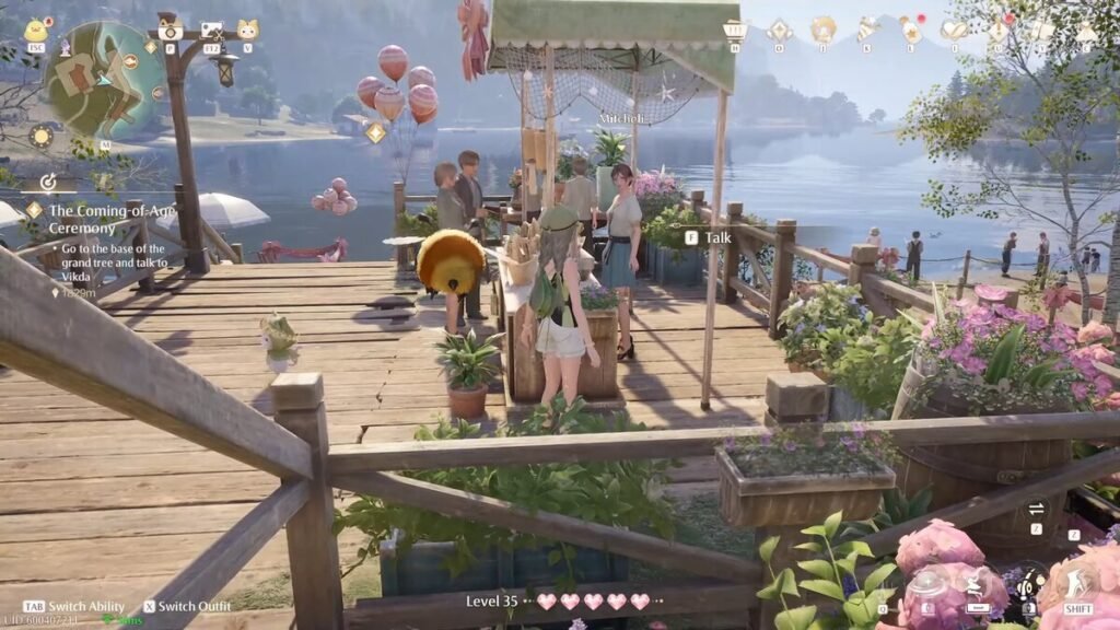 A player speaking to Mitcheli in Infinity Nikki.