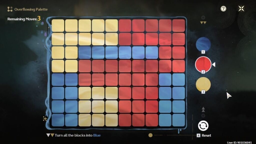 An Overflowing Palette Puzzle in Wuthering Waves.