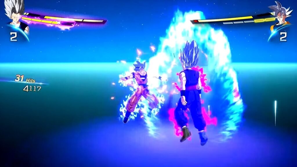 Beast Gohan and Goku fighting each other in the Hero of Justice DLC in Dragon Ball Sparking ZERO