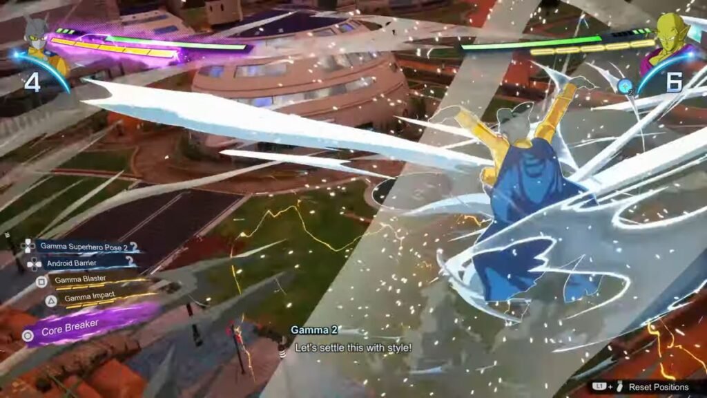 Gamma 2 fighting Piccolo in Dragon Ball Sparking! Zero