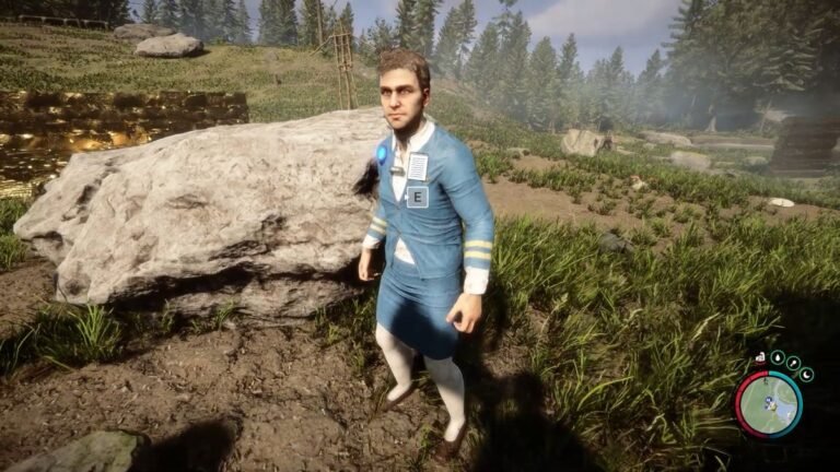 Kelvin wearing the Stewardess Dress in Sons of the Forest.