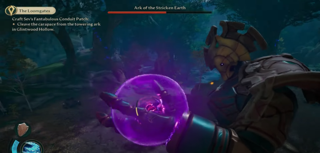 ark's grab move - Eternal Strands - Ark of the Stricken Earth boss fight