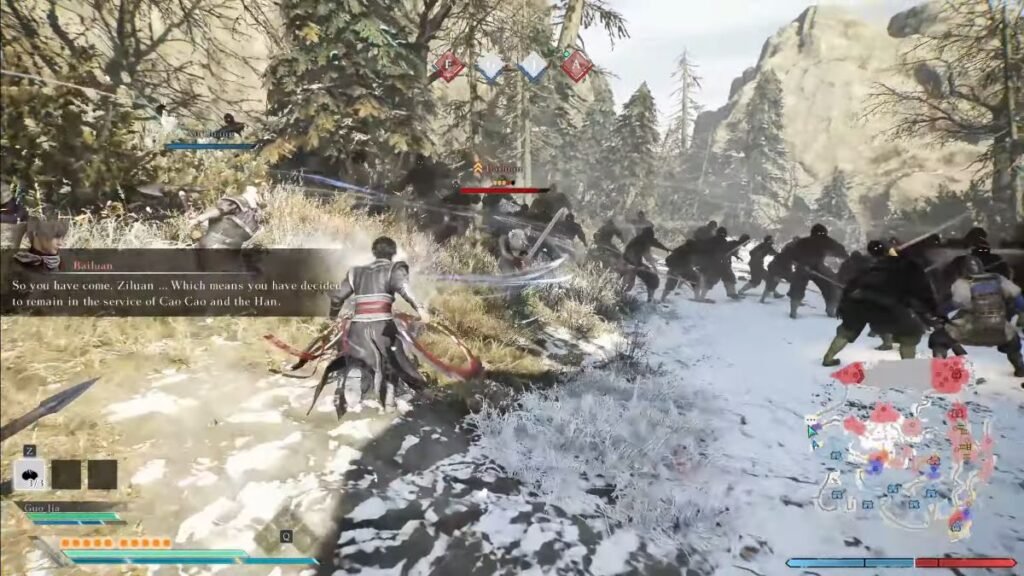The Bailaun fight in Dynasty Warriors Origins