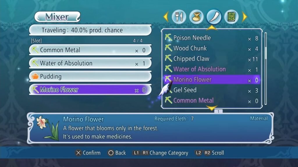 The Eleth Mixer in Tales Of Graces F Remastered