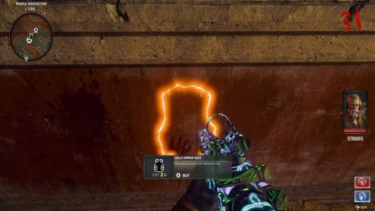 The description of the Gold Armor Vest in Black Ops 6 Zombies