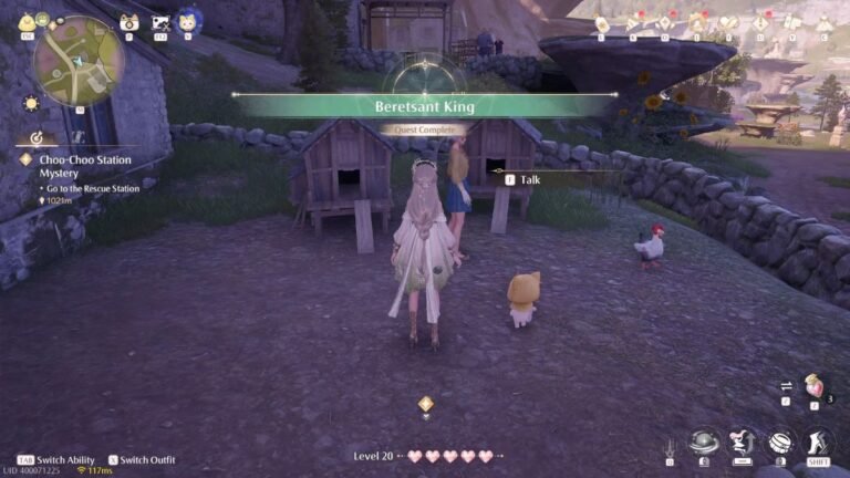 The final quest complete scene in the Beretsant King quest in Infinity Nikki.