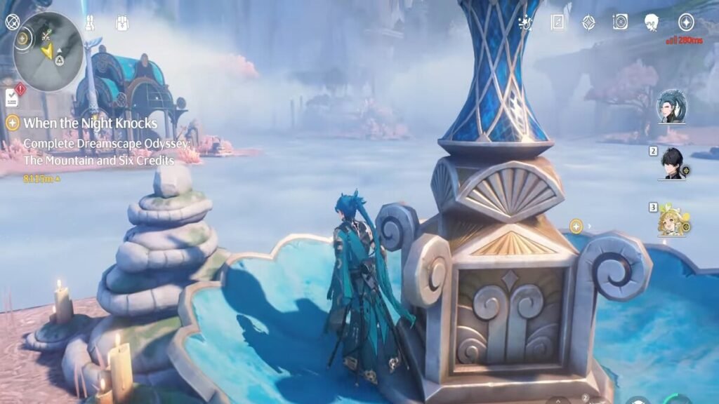 The location of the first Musicfly in Nimbus Sanctum in Wuthering Waves.