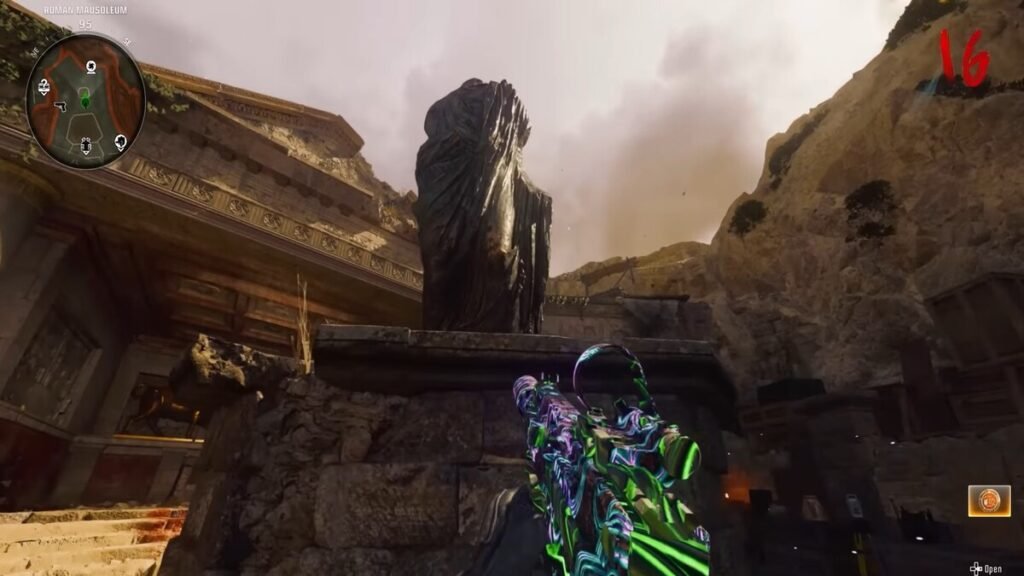 The statue where you can start the Blood Ritual in Black Ops 6 Zombies