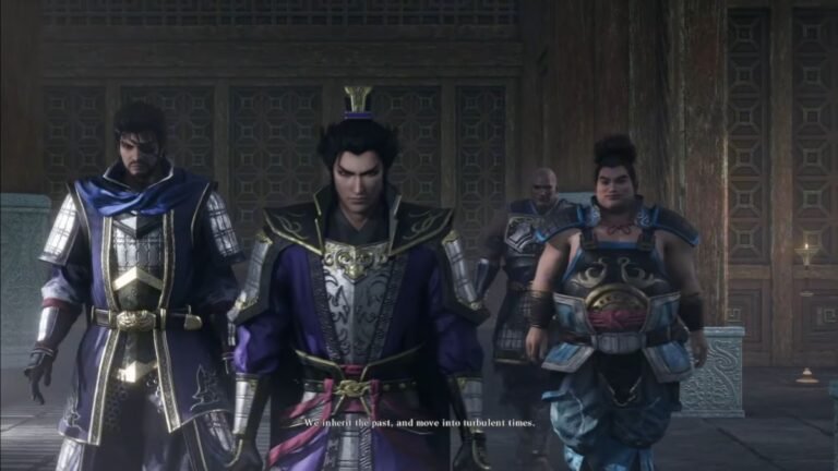Xiahou Dun, Cao Cao, Dian Wei and Guo Jia in the Wei True Ending in Dynasty Warriors Origins
