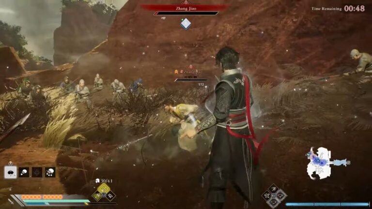 Zhang Jiao being defeated in the Zhang Jiao Boss Fight in Dynasty Warriors Origins