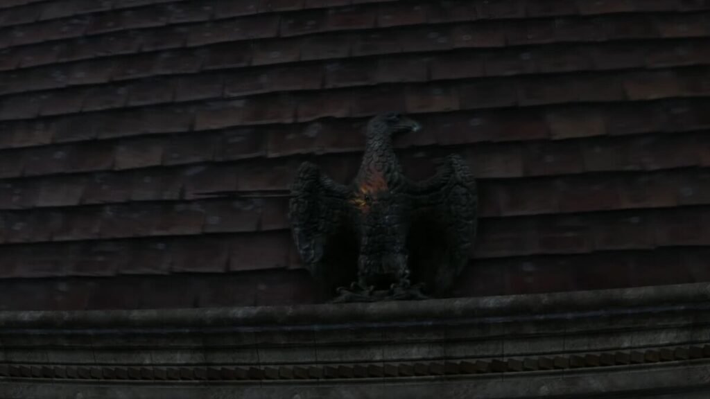 A Stone Eagle being shot in Sniper Elite Resistance