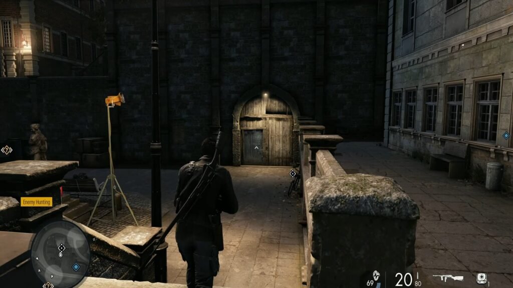 The Blue Doors which contain the SMG Workbench in Sniper Elite Resistance