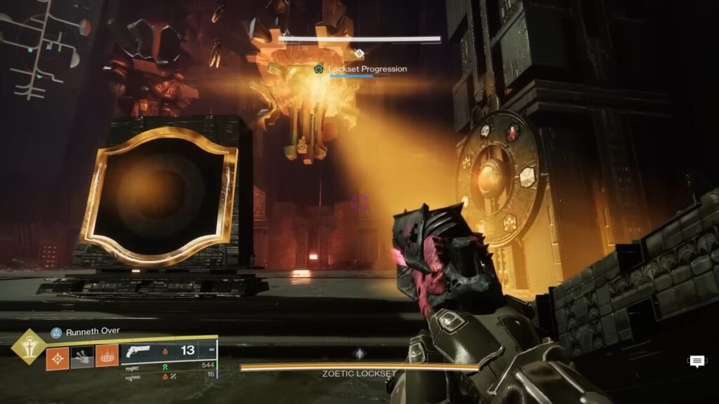 The Shrieker, billboard and the Wheel in the second encounter in the Sundered Doctrine in Destiny 2