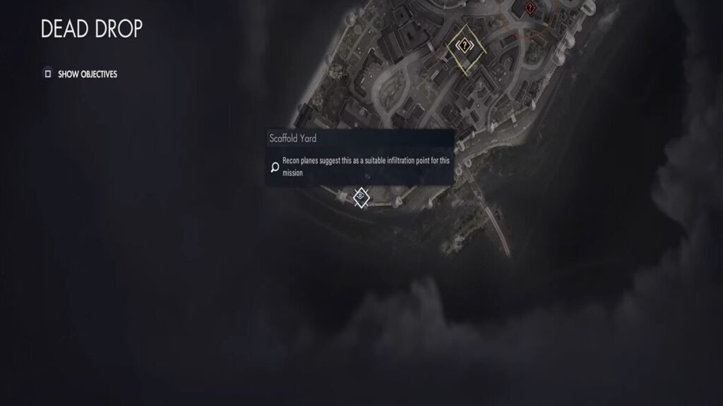 The location of the Scaffold Yard in Chapter 2 of Sniper Elite Resistance
