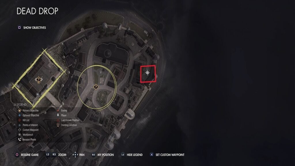 The location of the Underground Tunnel in Sniper Elite Resistance