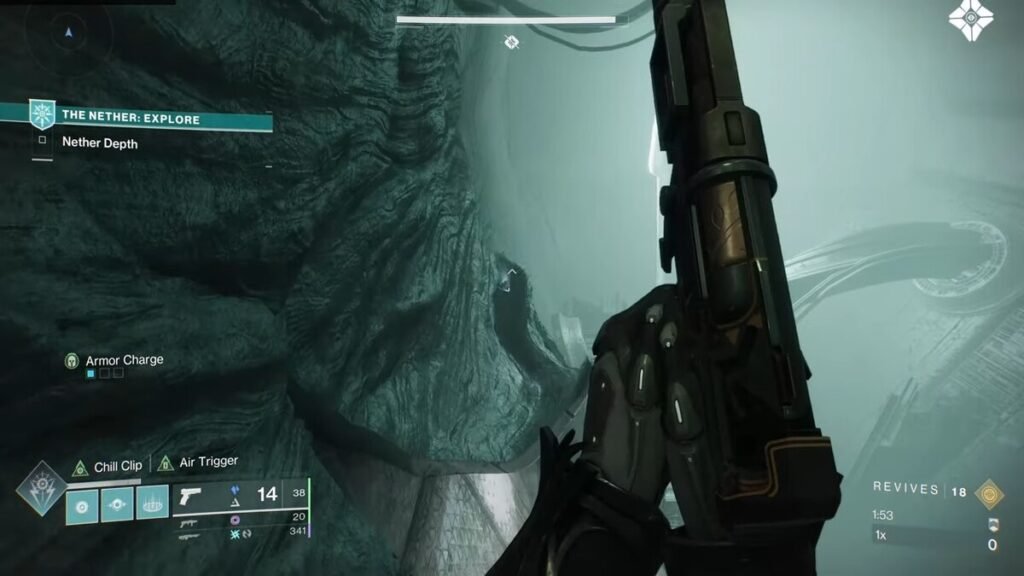 The second hidden worm in the Hall of Souls spotted from far in Destiny 2