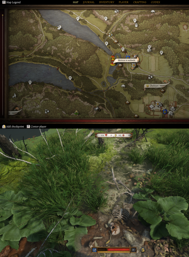 Map of the Zhelejov Marshes - All treasure map locations and solutions in Kingdom Come: Deliverance 2