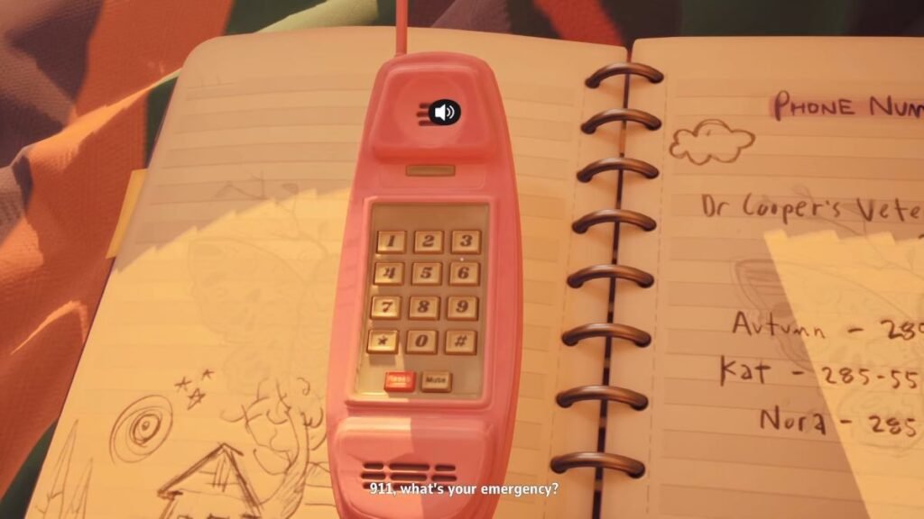 Dialing 911 in Scene 14 of Lost Records Bloom & Rage